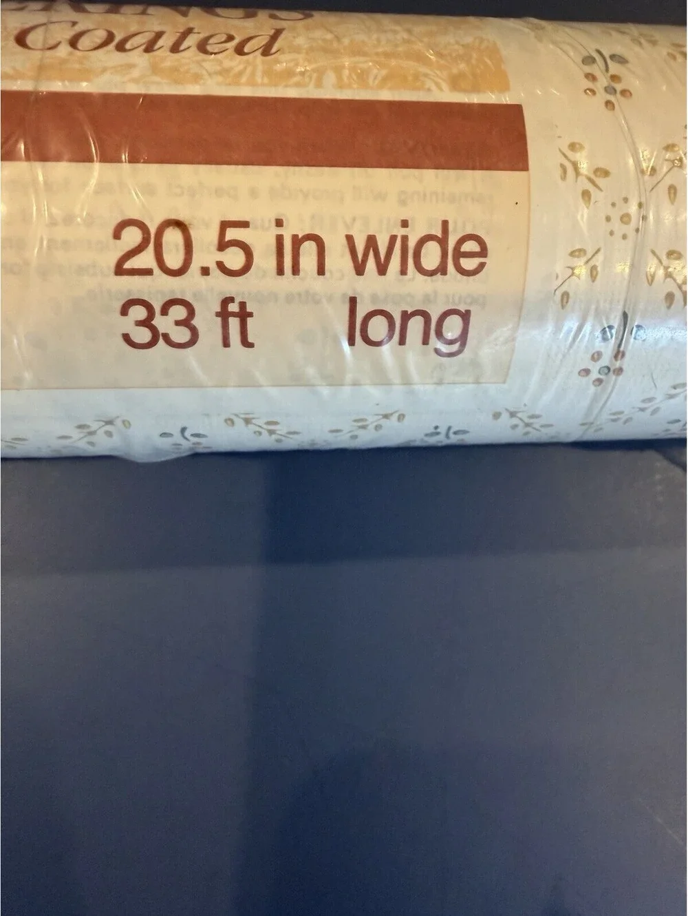 Vtg Signature Country Co-Ordinates Vinyl Coated Wallpaper 56sq Ft Floral New